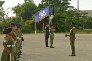 Members of the Belize Defence Force and the Louisiana National Guard celebrated the 20th anniversary of the Stare Partnership Program between Louisiana and Belize with a parade on Nov. 1, 2016, at Price Barracks, Belize City, Belize. The Louisiana-Belize partnership is one of the oldest in the program and was established on April 23, 1996. The two countries have participated in 253 events over the last 20 years. (U.S. Air National Guard photo by MSgt Toby M. Valadie)