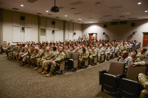 The Louisiana National Guard's 199th Regiment (Regional Training Instiute) graduated 142 Soldiers from the Basic Leaders Course during an official graduation cermeony at the Post Theater on Camp Beauregard in Pineville, La., Nov. 9, 2016. The noncommissioned officer academy is the first school house in the National Guard to be a completely multi-component academy and the second in the Army.
