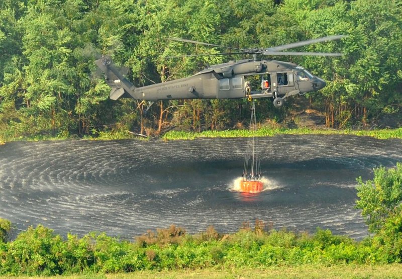 La. Guard sees results in aerial firefight of marsh fires