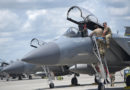 159th Maintenance Group crew chiefs inspect an F-15C in preparation for takeoff at the Air Dominance Center in Savannah, Ga., June 9, 2021. Six Louisiana Air National Guard F-15s deployed to the ADC to participate in dissimilar aircraft training which allows pilots to hone their tactical skills with other combat airframes. (U.S. Air National Guard photo by Senior Master Sgt. Daniel Farrell)