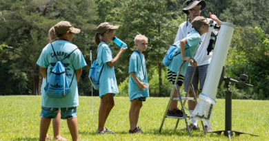 Children and siblings of Louisiana soldiers and airmen spend four days attending the fun, military-style summer camp, Camp Pelican Pride, at the Feliciana Retreat and Conference Center in Norwood, La., going through different tracks, such as marching, rock wall climbing, fishing and paddling, and resilience and disaster preparedness training, July 27, 2021. (U.S. Army National Guard photo by Staff Sgt. Josiah Pugh)