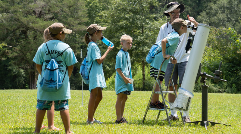 Children and siblings of Louisiana soldiers and airmen spend four days attending the fun, military-style summer camp, Camp Pelican Pride, at the Feliciana Retreat and Conference Center in Norwood, La., going through different tracks, such as marching, rock wall climbing, fishing and paddling, and resilience and disaster preparedness training, July 27, 2021. (U.S. Army National Guard photo by Staff Sgt. Josiah Pugh)