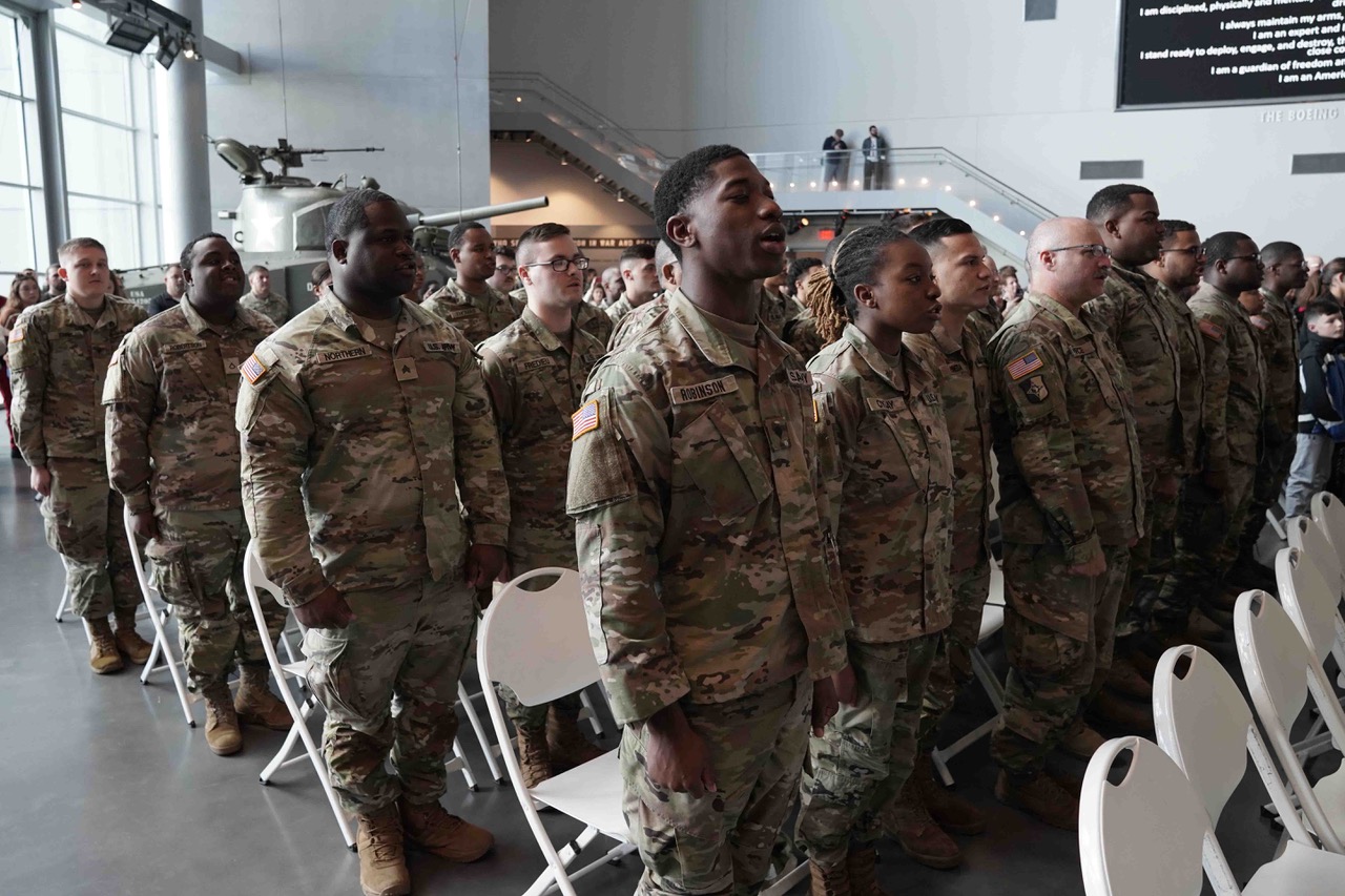 La. Guard unit holds deployment ceremony at WWII Museum